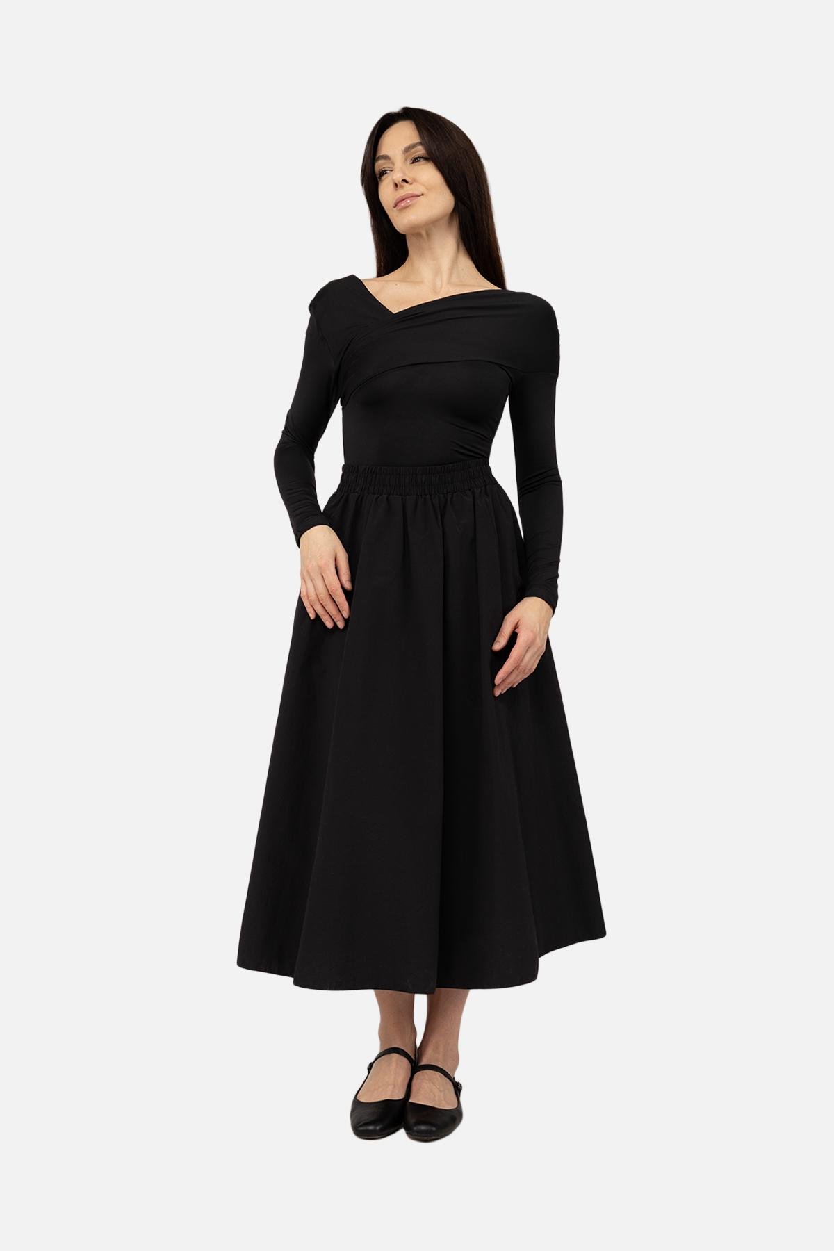 Футболка с длинным рукавом женская ЦБ-00269352 р. 48 Черный (SKT001043157) - фото 4