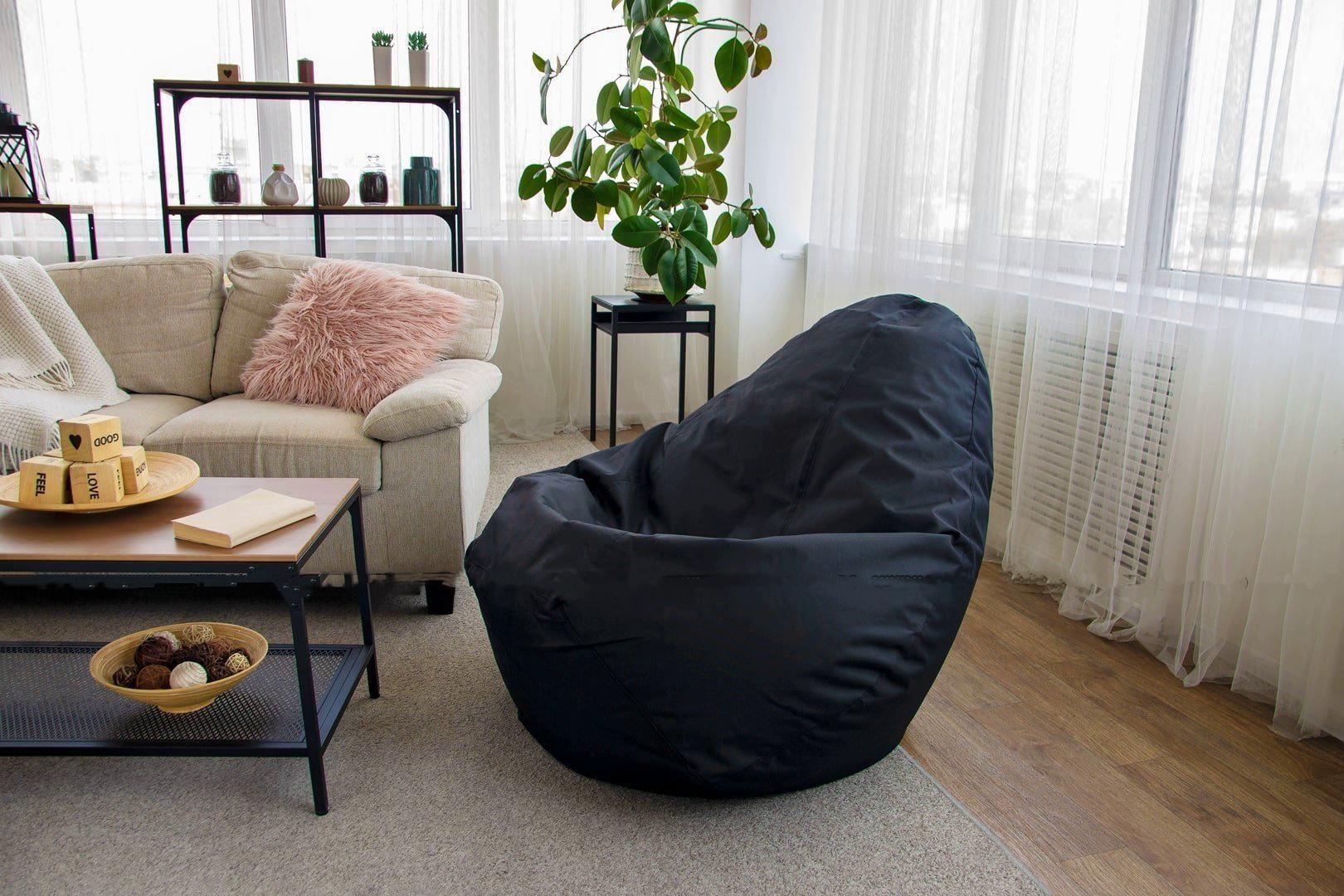 Крісло безкаркасне 90х65 см (98552654-Т) Чорний - фото 2 Крісло безкаркасне 90х65 см (98552654-Т) Чорний - фото 2