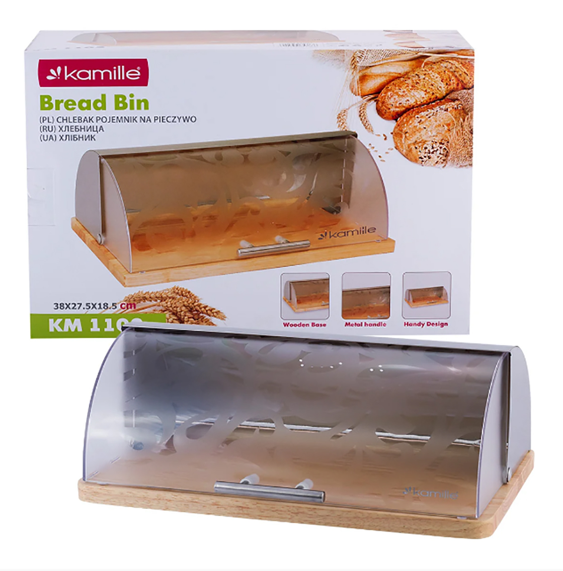 Хлебница Kamille (KM-1103) 38x27,5x13,5 см
