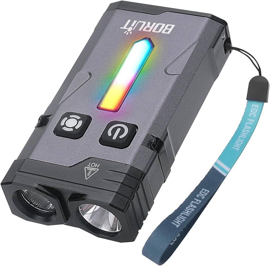 Фонарь аккумуляторный Boruit EV10 EDC RGB Light 1100lm Type-C 1000 mAh IP66 Черный