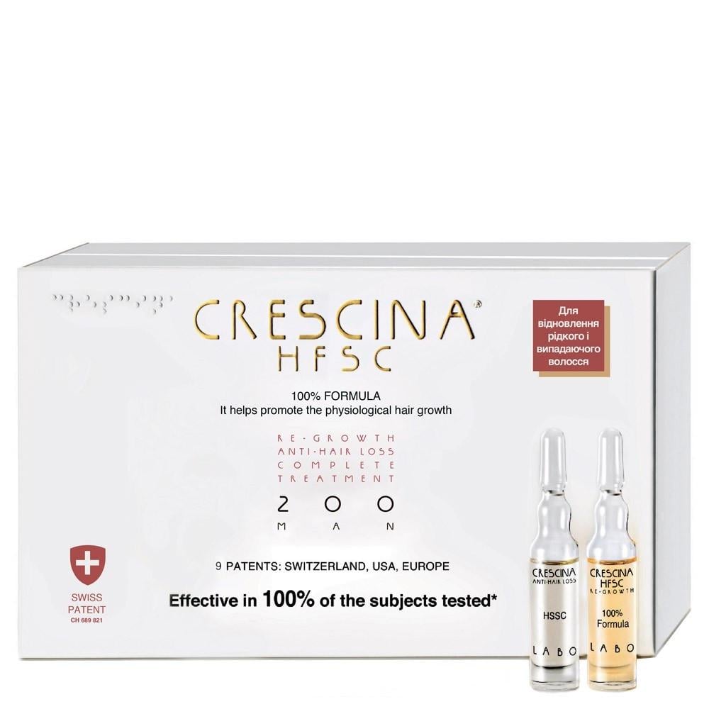 Средство для роста и против выпадения волос HFSC Transdermic Complete Treatment 200 Crescina для мужчин 20 ампул (2619080489)