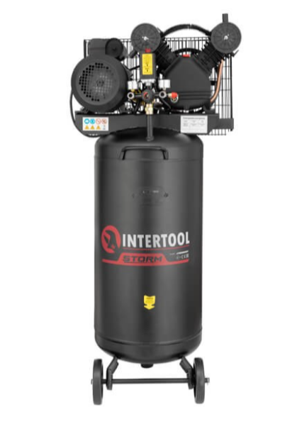 Компресор Intertool PT-0017 поршневий масляний ремінний 100 л 3 кВт