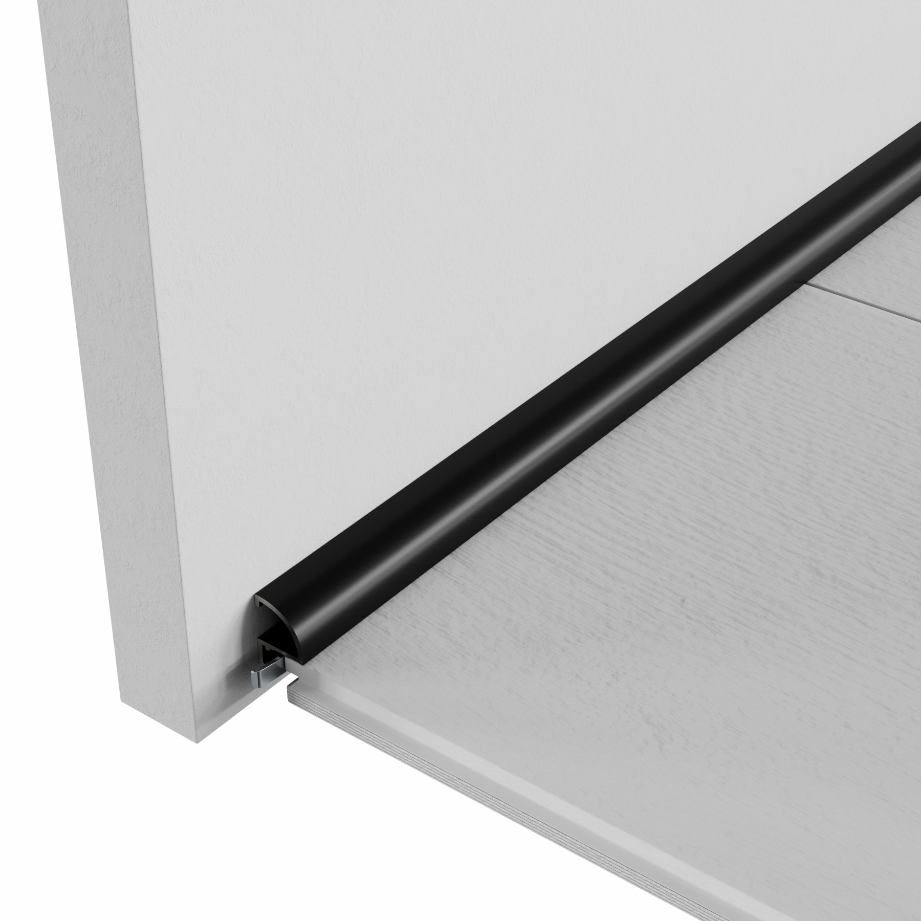 Микроплинтус алюминиевый Thinline SVM-013B 13x2600 мм Черный (25469527) - фото 4