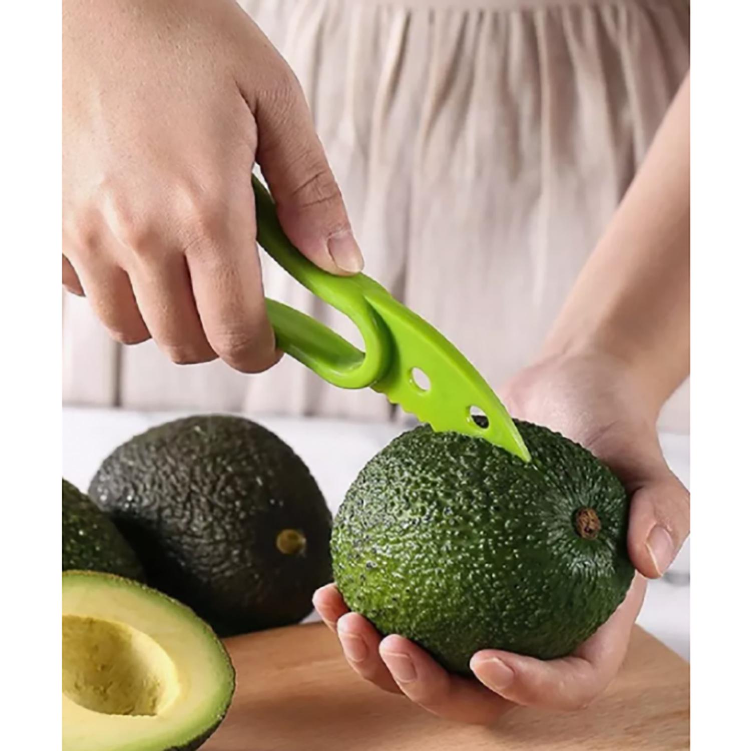 Кухонний ніж-слайсер двосторонній для чищення та нарізування авокадо та фруктів (26652857) - фото 3 Кухонний ніж-слайсер двосторонній для чищення та нарізування авокадо та фруктів (26652857) - фото 3