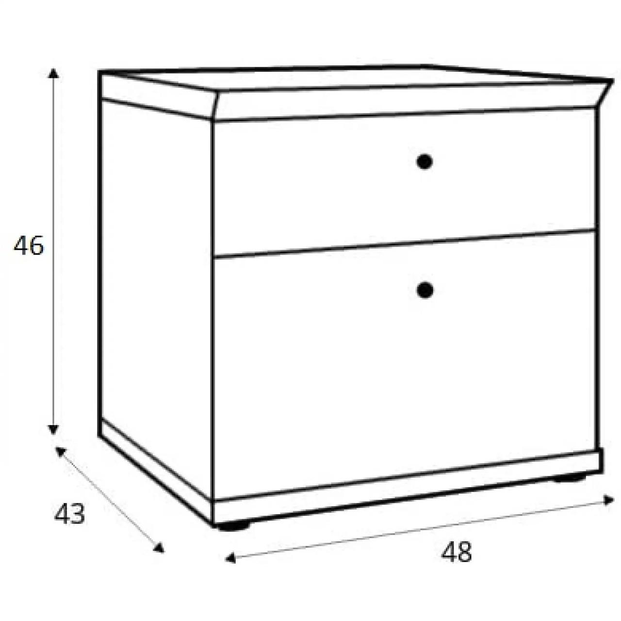 Тумба прикроватная Гербор Тина KOM2S Сосна каньон/Дуб сонома трюфель (GRB-1375) - фото 5