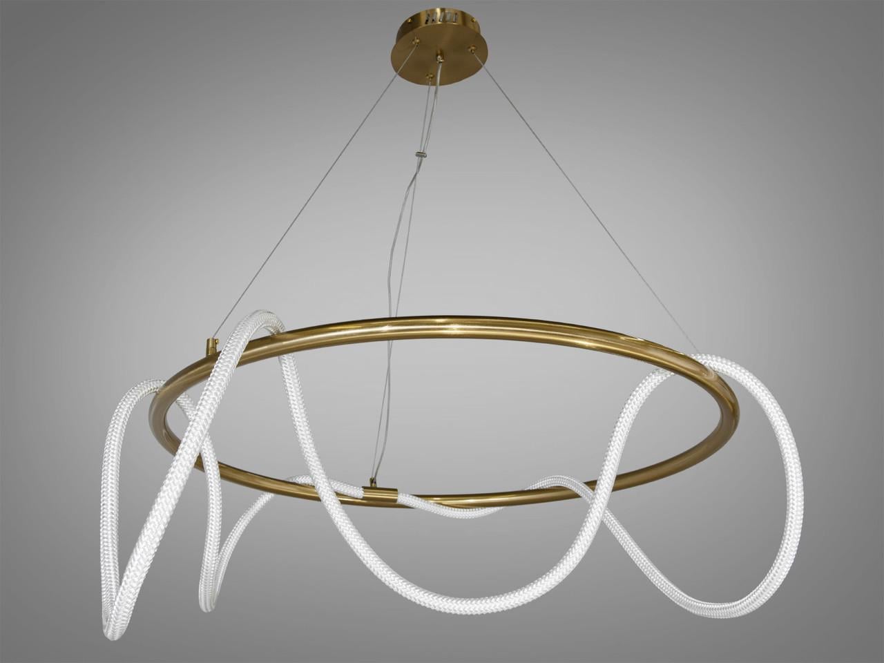 Люстра светодиодная шланг в гостиную 48 W 9752-D800GAB-LS Бронзовый (2118576754)