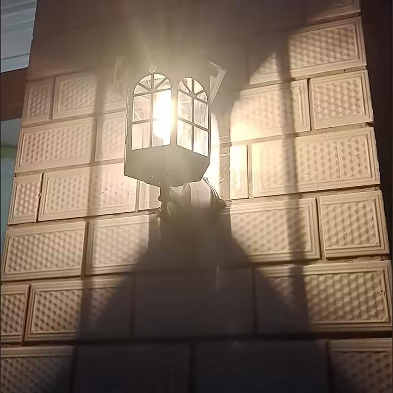 Фонарь уличный/настенный винтажный на солнечной батарее с датчиком движения (g006) - фото 6