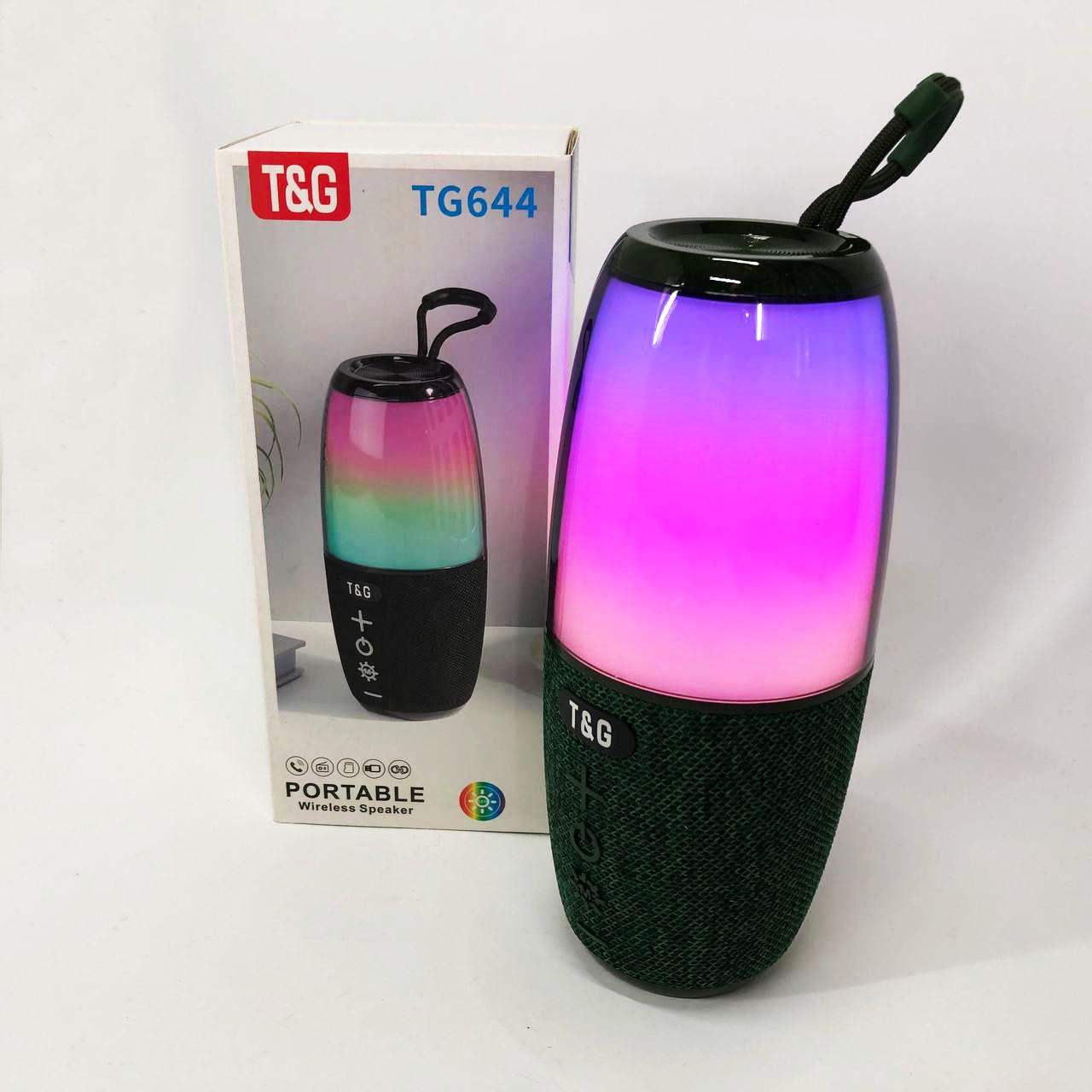 Портативна колонка 5W з RGB підсвічуванням та ремінцем Зелений (TG644) - фото 3