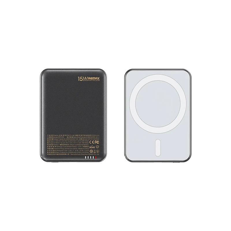 Павербанк Remax RPP-509 5000 mAh 15W MagSafe 20W PD USB-C QC Black (epic1106)