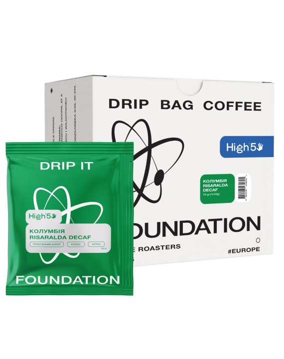 Дріп-кави Foundation Coffee Roasters Колумбія Risaralda Decaf 7 шт./уп.