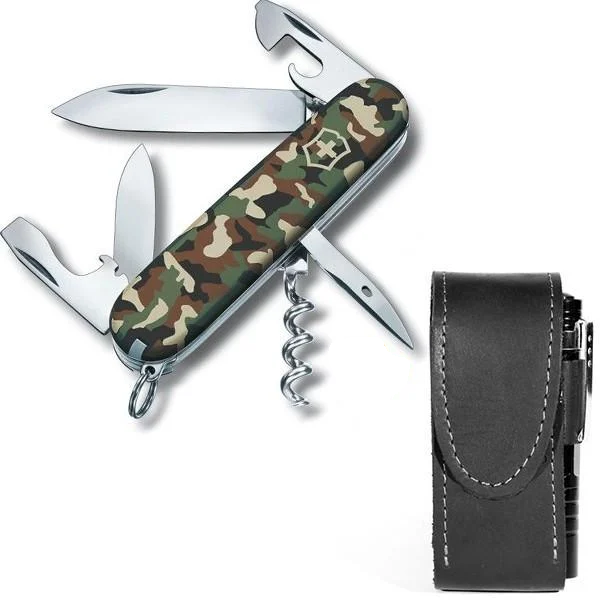 Комплект ніж Victorinox Spartan Camouflage 1.3603.94/чохол з ліхтариком