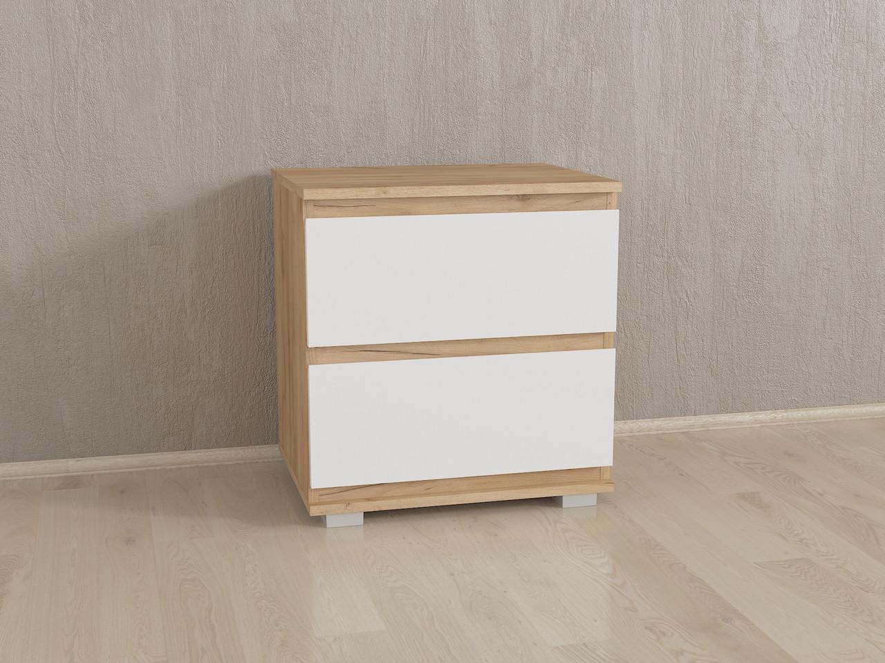 Тумба прикроватная Moreli Forte Alicia 502x535x390 мм Дуб крафт/Белый (id27-0000-b7-kraft-white)