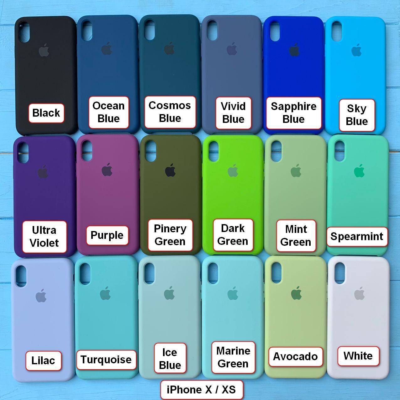 Чехол Silicone Case для Apple iPhone X, XS Pinery Green - фото 3