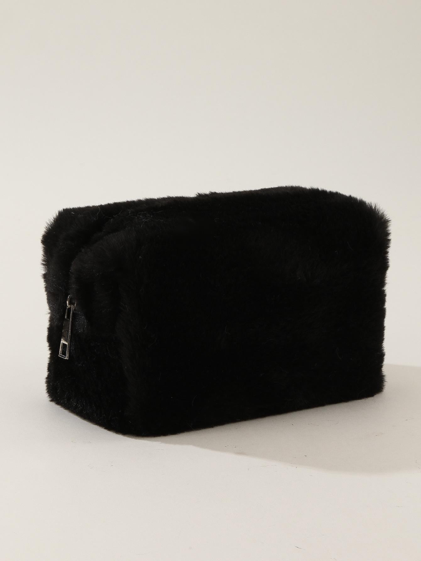 Косметичка пухнаста ANbeauty 18х9х10 см Чорний (AN0103264)