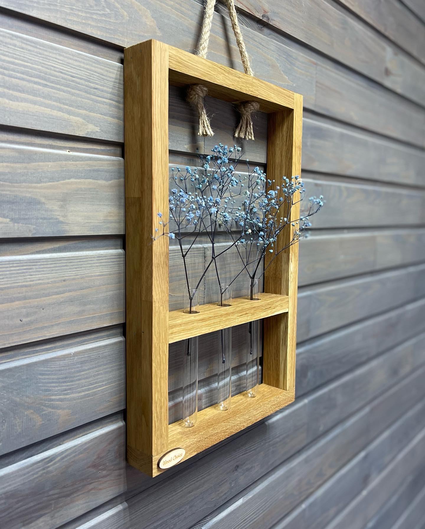 Рамка дубовая с колбами для цветов 25х40 (229)