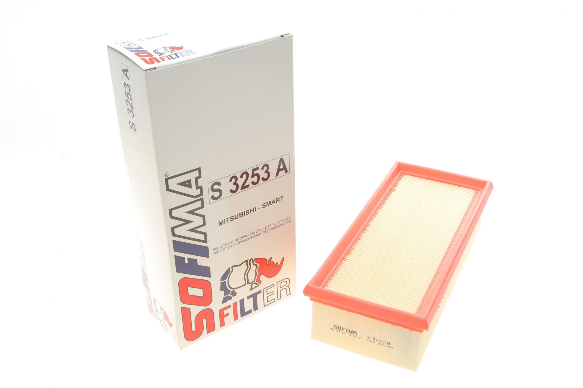 Фільтр повітряний SOFIMA для Smart Forfour 1,1-1,5i 04-06/Mitsubishi Colt 1,1-1,5i 04-12- (S 3253 A)