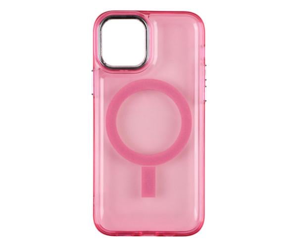 Чехол накладка TPU Lollipop with Magsafe для Apple Iphone 14 Pink