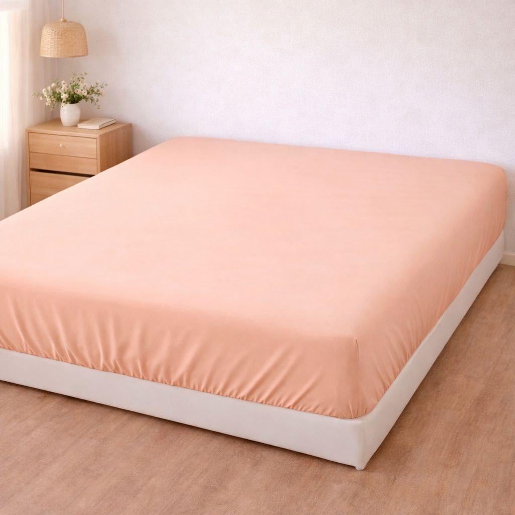 Простынь на резинке Теплый песок бязь 150х190х25 см Персиковый (207946695) Простынь на резинке Теплый песок бязь 150х190х25 см Персиковый (207946695)
