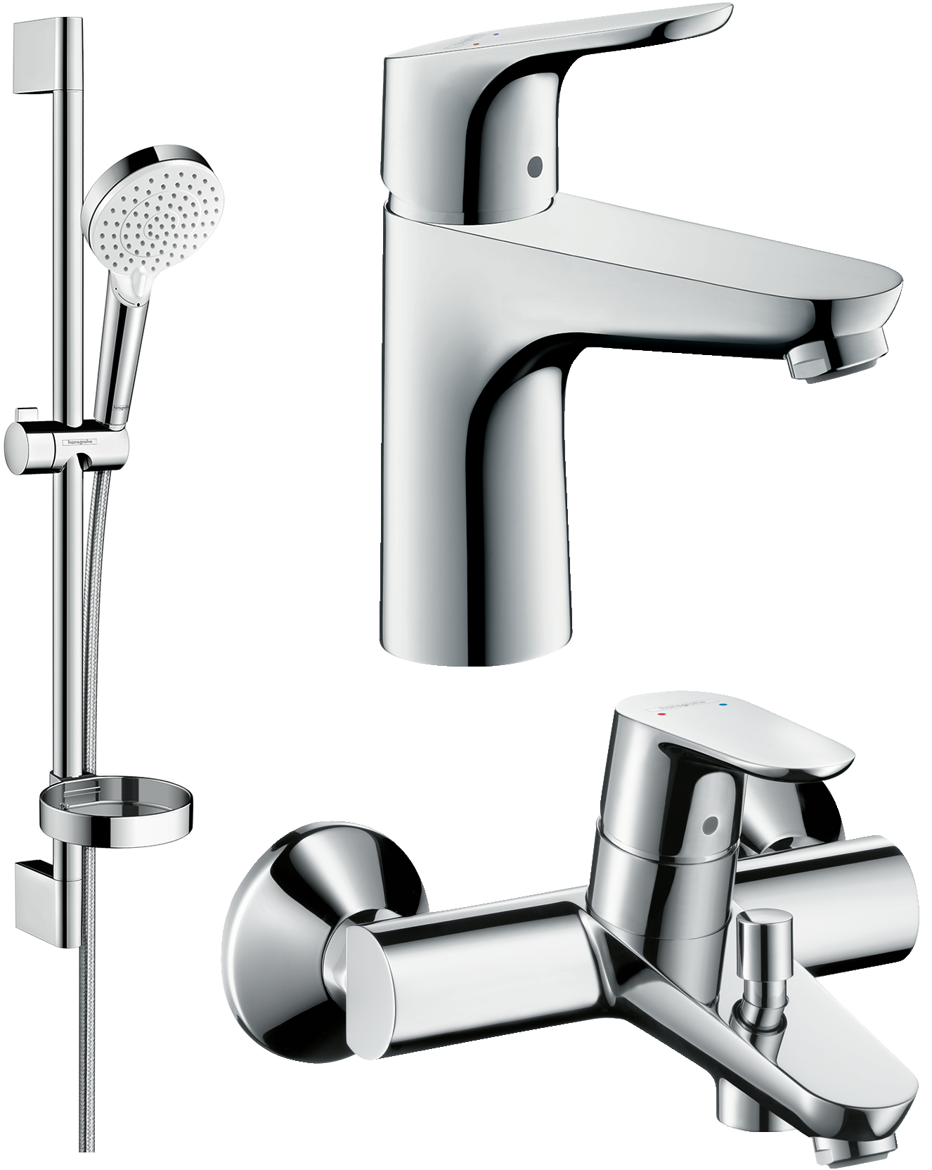 Набор смесителей для ванны Hansgrohe Focus 3в1 (1092019)