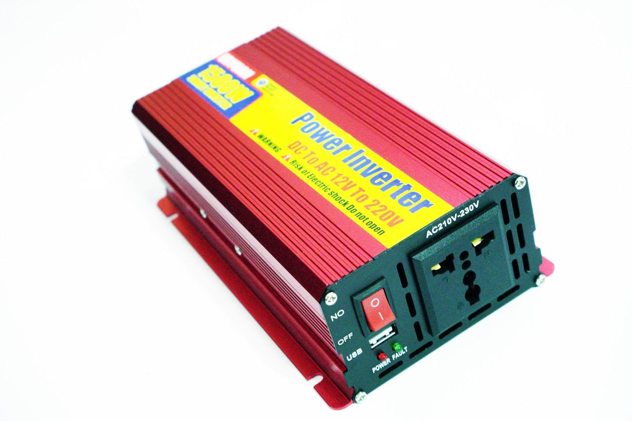 Автомобільний інвертор ERYUAN 1500W DC/AC 12V-220V Red (17895390) - фото 7