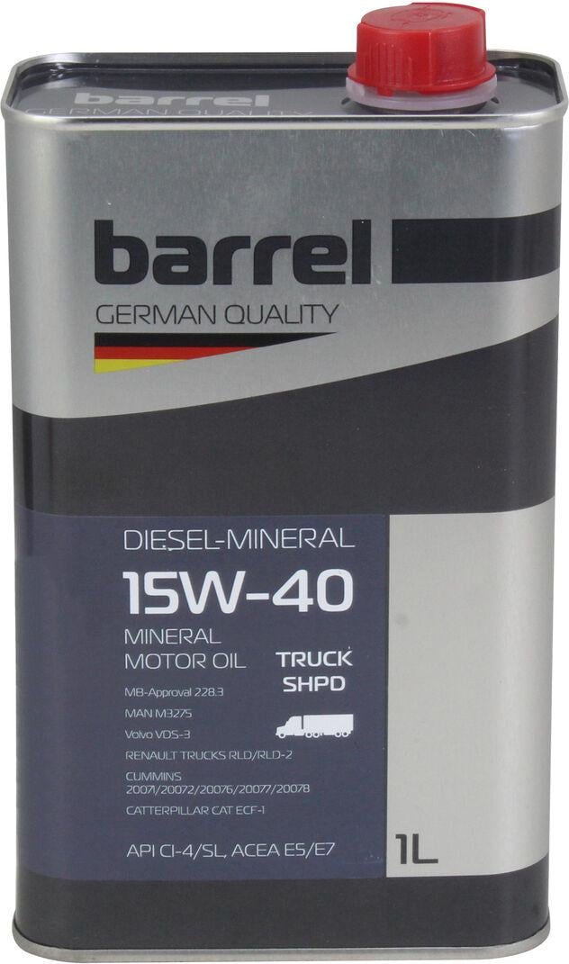 Моторное масло дизель Barrel 15W-40 Diesel-Mineral Truck SHPD 1 л (40748333)