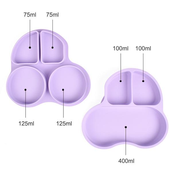 Тарелка силиконовая секционная на присоске Машинка Красный - фото 4 Тарелка силиконовая секционная на присоске Машинка Красный - фото 4