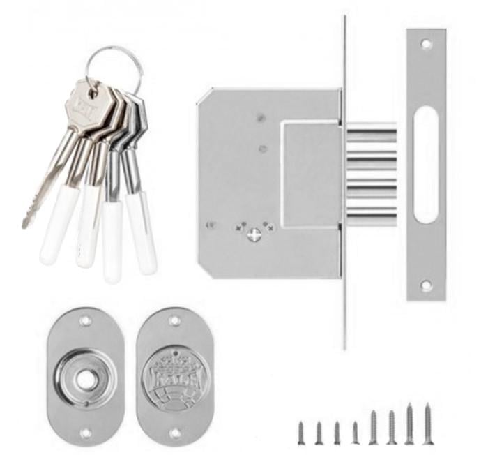 Замок врезной дополнительный Kale 189 4MF Никель (560100002) - фото 2 Замок врезной дополнительный Kale 189 4MF Никель (560100002) - фото 2