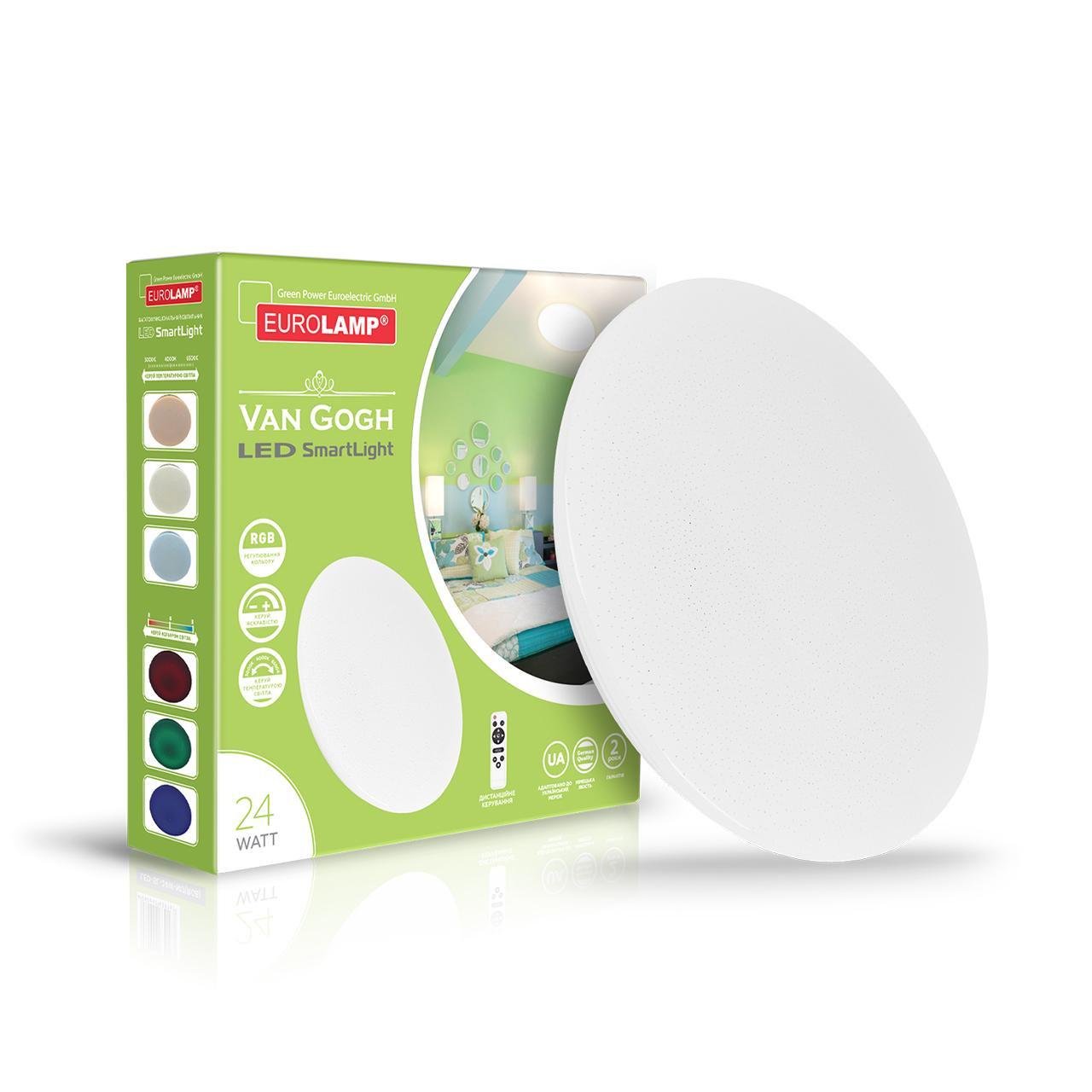 Светильник Eurolamp LED Smart Light Van Gogh 24W RGB 3000-6500K (12386050) Светильник Eurolamp LED Smart Light Van Gogh 24W RGB 3000-6500K (12386050)