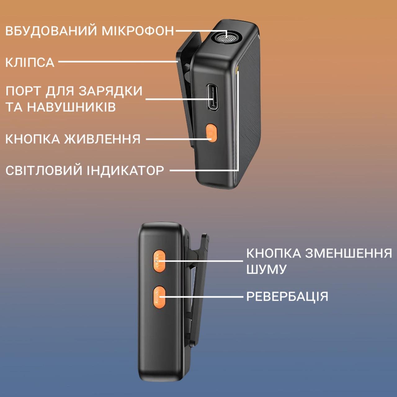 Микрофон беспроводной петличный Savetek P38 Type-C для Android смартфона/планшета до 20 м - фото 4