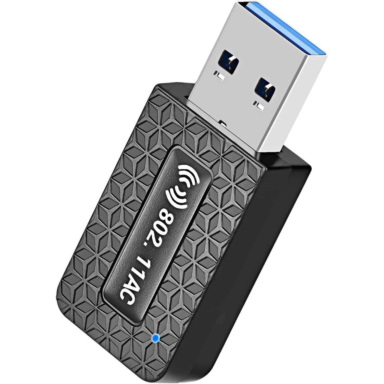 Адаптер сетевой USB WiFi Addap UWA-04 двухдиапазонный 2,4 ГГц 5 ГГц 1300 Мбит/с