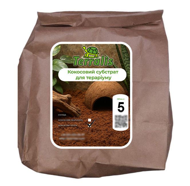 Кокосові чіпси Terralis для тераріуму 5 л (27975666) - фото 1 Кокосові чіпси Terralis для тераріуму 5 л (27975666) - фото 1