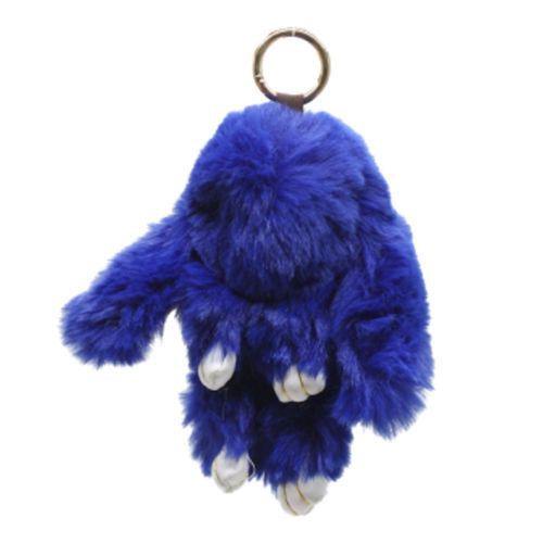 Брелок для ключей Кролик из натурального меха Синий (17945284)