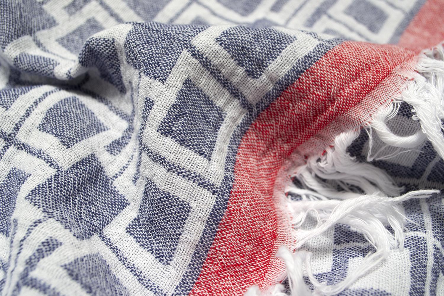 Полотенце Barine Pestemal Levent 180 г/кв. м 90x160 см Синий (15289308) - фото 4 Полотенце Barine Pestemal Levent 180 г/кв. м 90x160 см Синий (15289308) - фото 4