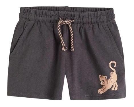 Шорты на девочку двунитка на шнуровке 128 см Кофейный (1235700)