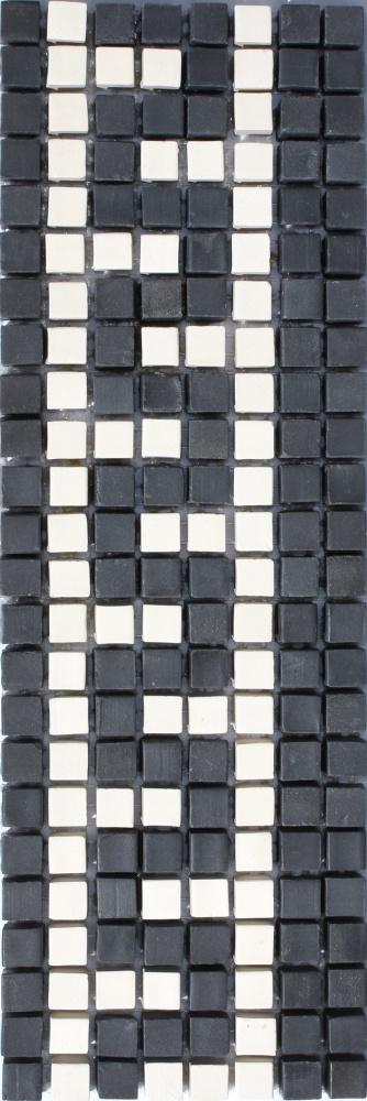 Мозаика из керамогранита Kotto Ceramica MI7 K060601 Eleganza фриз Nero/Salino (002890)