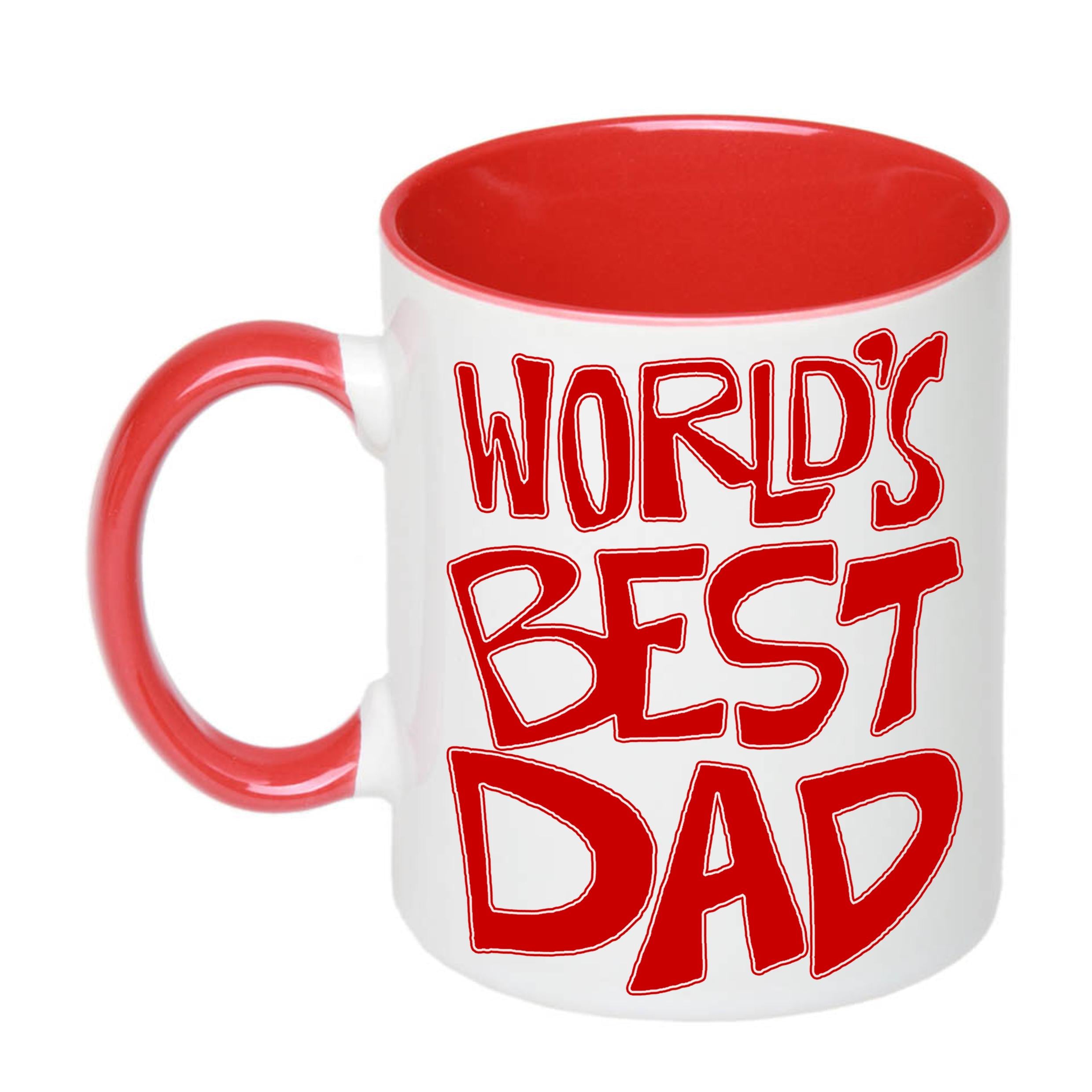 Чашка с печатью World's best dad 330 мл Красный (23800)