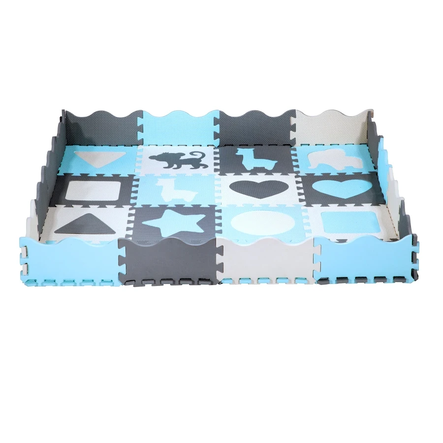 Килимок-пазл для розвитку Nils Fun MD03 36 елементів 140х140 см Mint