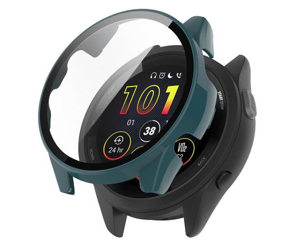 Чехол с защитным стеклом Protective Cover with Glass для Garmin Forerunner 265 Зеленый Чехол с защитным стеклом Protective Cover with Glass для Garmin Forerunner 265 Зеленый