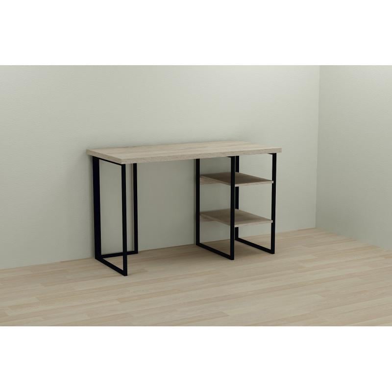 Компьютерный стол Ferrum-decor Kevin 100 метал/ДСП 32 мм Черный/Дуб сонома (FRD-103796)