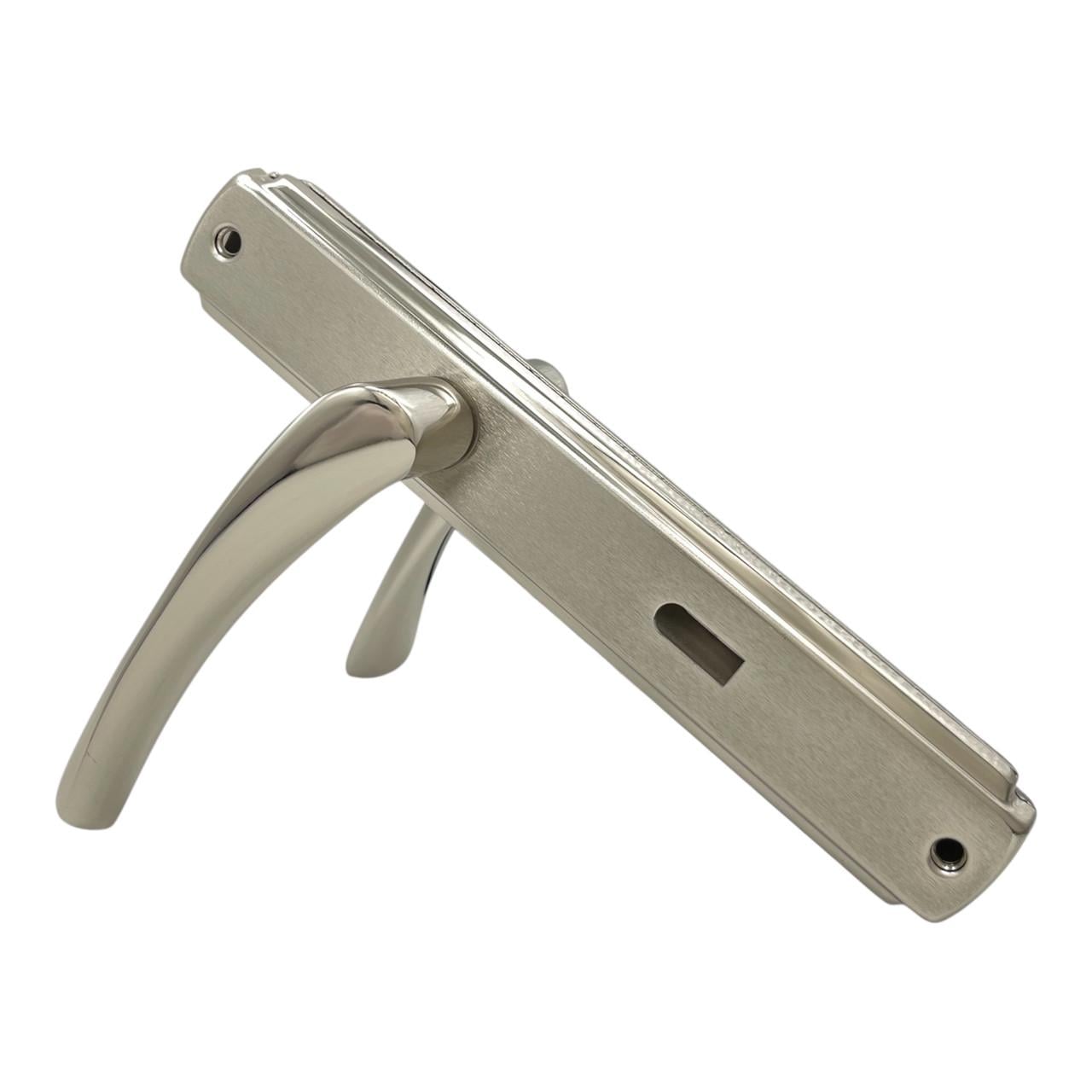 Ручки алюминиевые на планке под ключ Ozcanlar Serce Nikel/Saten 72 мм (320075)