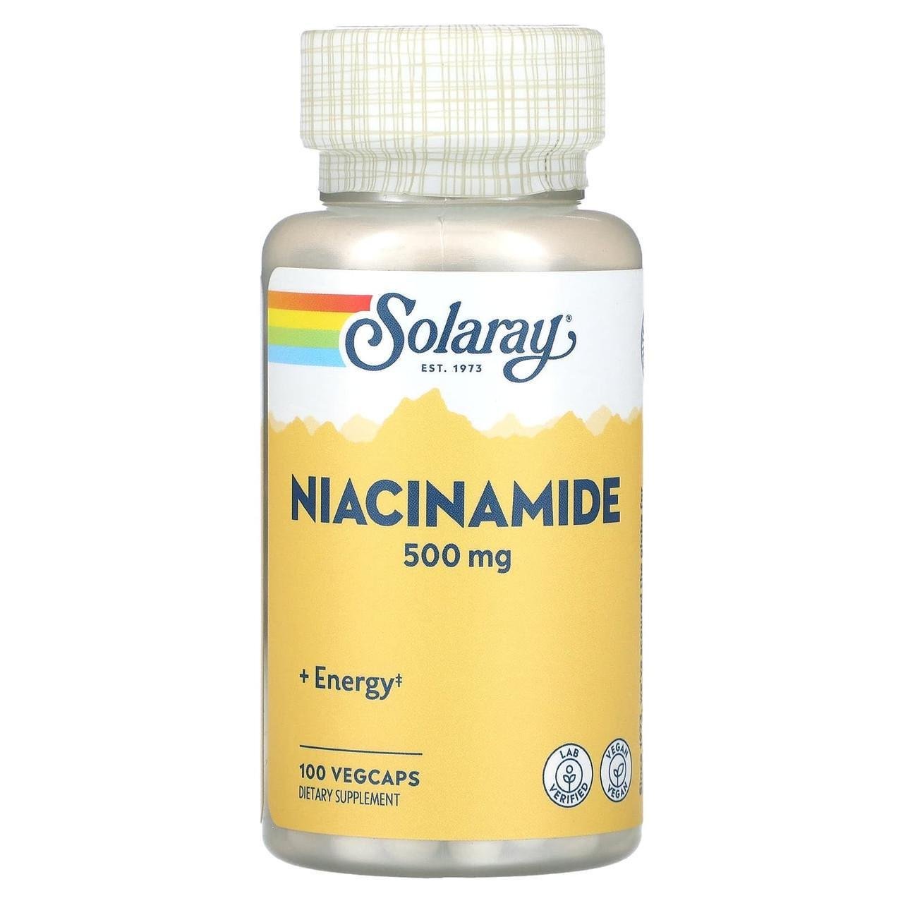 Ниацинамид Solaray Niacinamide 500 мг 100 вег. капс. (1553958372)