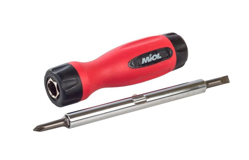 Викрутка Miol 4в1 SL/PH 75 мм зі з'ємними бітами (23712) - фото 2