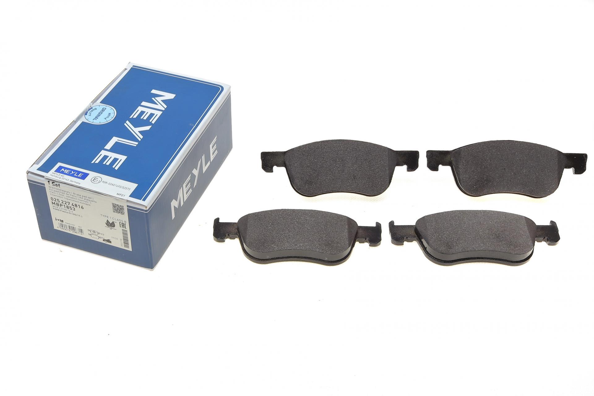 Колодки тормозные передние Meyle Ford Fiesta 1.0-1.5 17- (025 227 4816 MEYLE)