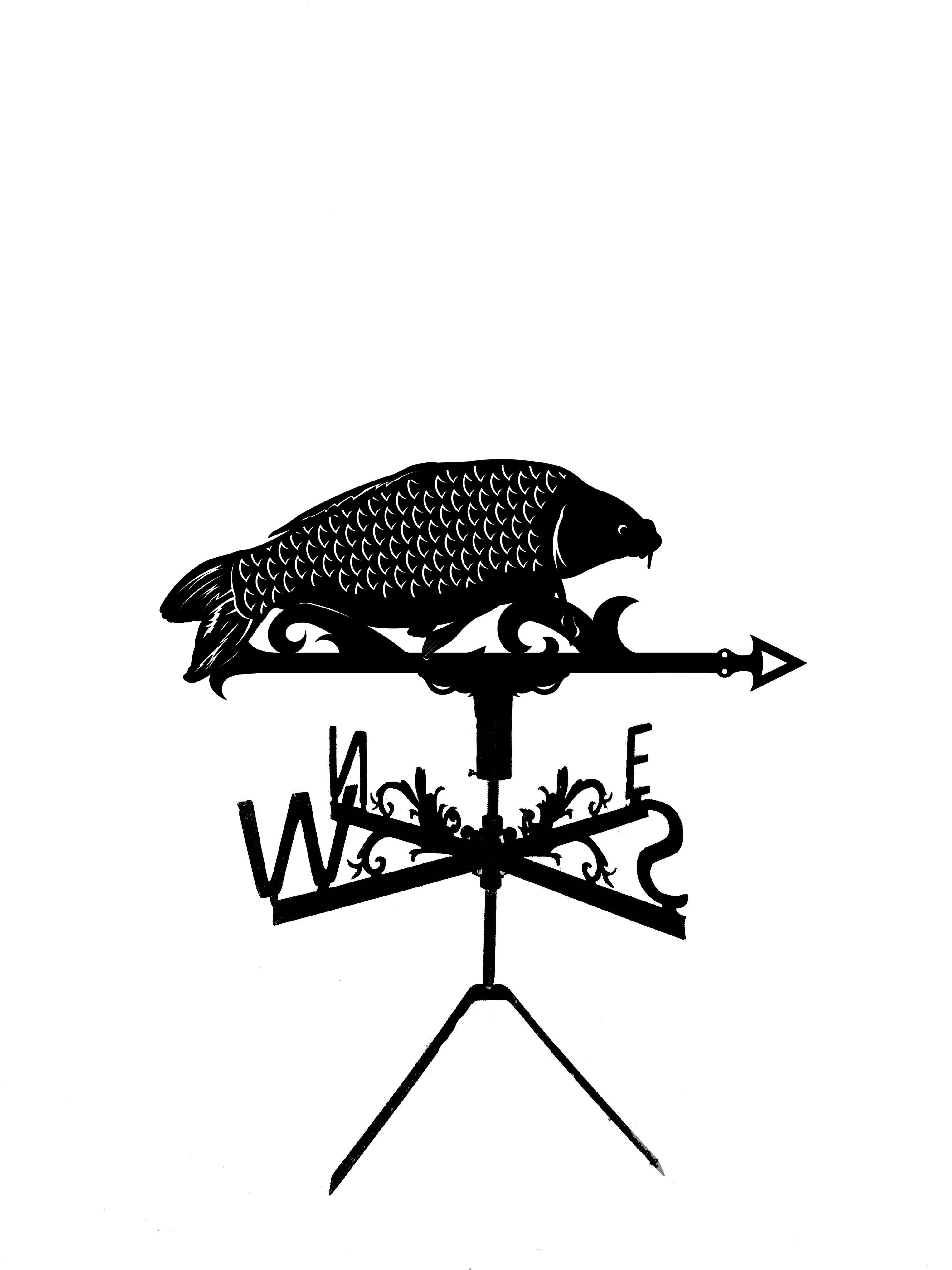 Флюгер на беседку/колодец Рыба Карп (27477427)