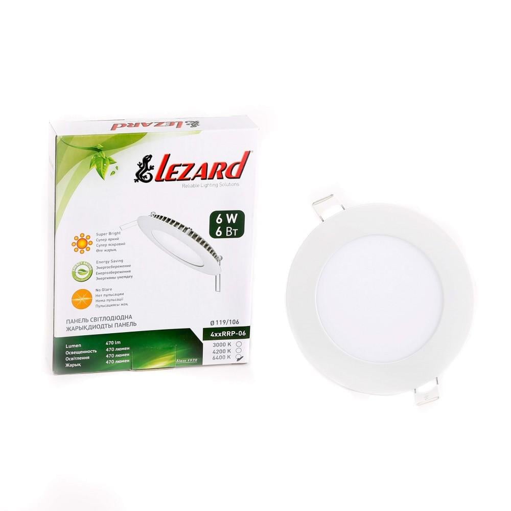 Точковий світильник Lezard LED вбудований круглий 6W 6400K Білий (464RRP-06) - фото 2