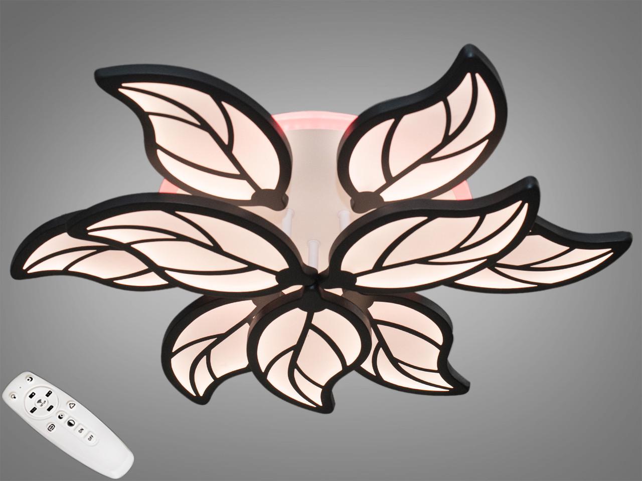 Люстра потолочная с димером LED 8028/6+3BK 3col dim (2437593281)