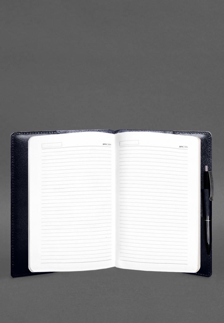 Блокнот шкіряний Софт-бук 9.3 Краст А5 Синій (A-028014) - фото 4