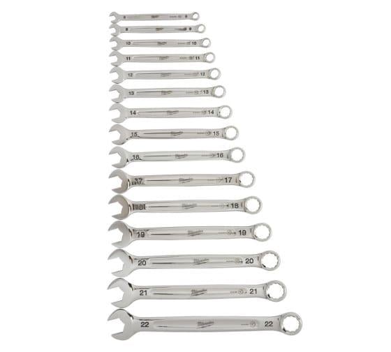 Набір метричних ключів ріжково-накидних MAX BITE MILWAUKEE 15 шт. 8 - 22 мм (4932471342)
