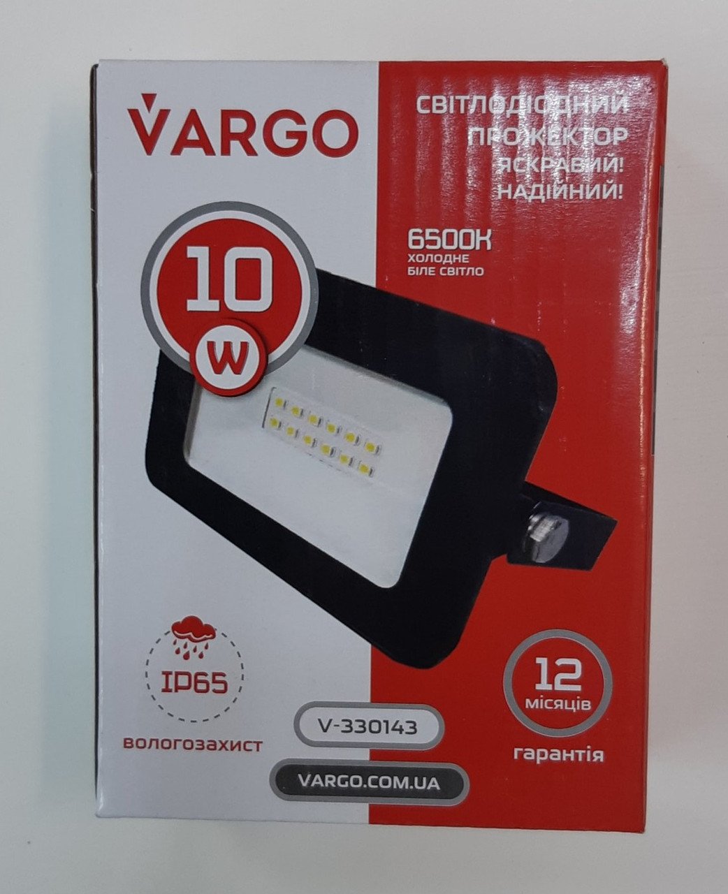 Світлодіодний LED прожектор VARGO 10W 220V 900lm 6500K - фото 2