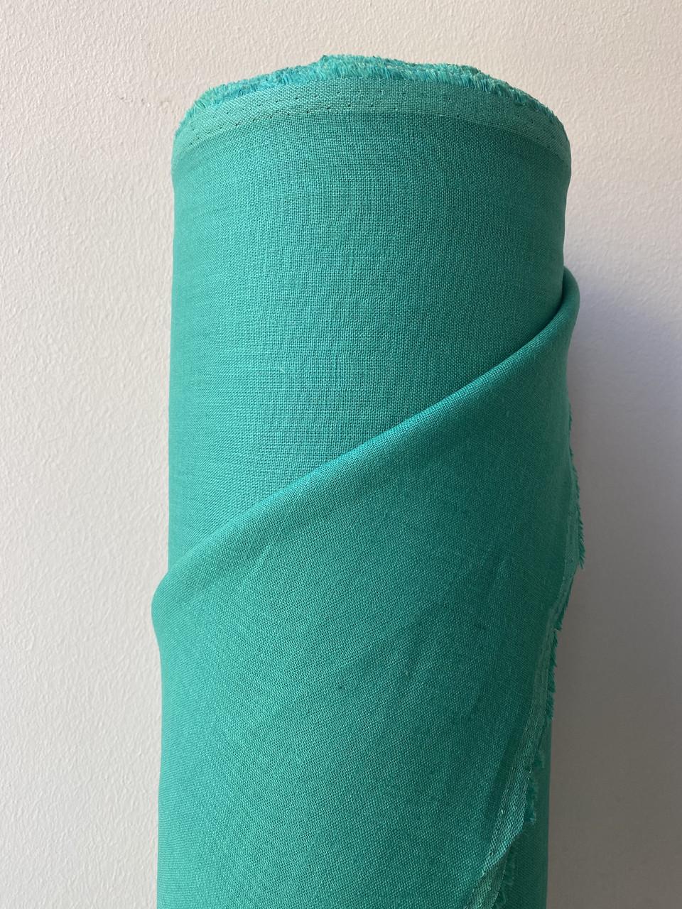 Тканина костюмна LINEN PLUS 100% льон 143 см 1788 Зелений - фото 4 Тканина костюмна LINEN PLUS 100% льон 143 см 1788 Зелений - фото 4